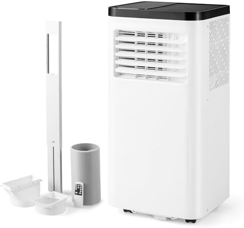 GOFLAME Portable Air Conditioner 10000 BTU, 3-in-1 AC Unit w/Dehumidifier, Cool, Fan, 350 Sq.FT Cooling, Air Cooler with Control Panel & Remote Control, Sleep Mode & 24H Timer, Window Kit Included