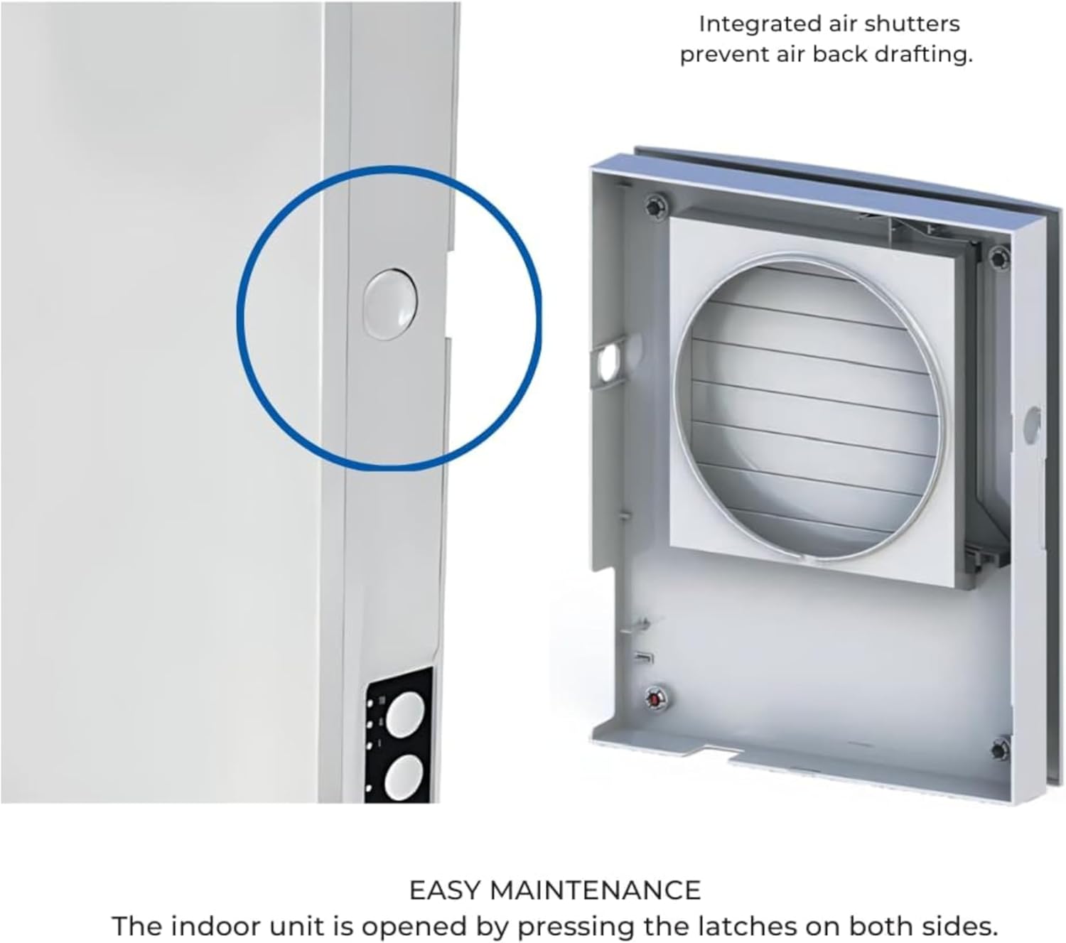 VENTS-US Twinfresh Expert RA1-50-2 - Ductless Through The Wall Ventilation Fan with Remote Control and Built-in Humidity sensor, Timer and Weekly Scheduler