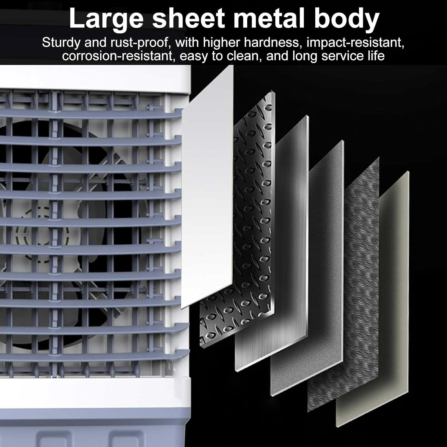 Evaporative Air Cooler, Fast Cooling Fan with 5.5gal Water Tank, 3 Speeds Portable Air Conditioners for Commercial, Office, Home