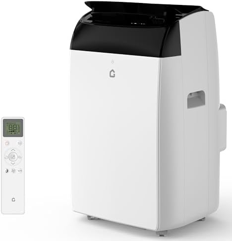 12,000 BTU Portable Air Conditioner, 3-In-1 Room Air Conditioner with Dehumidifier, Fan, Portable AC Unit for Rooms Cools Up to 550 Sq. Ft., Auto-Swing, Remote Control, Quiet Operation, 24-Hour Timer