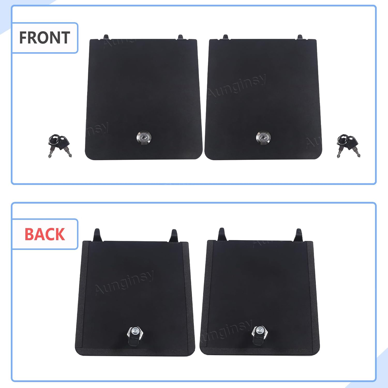 Aunginsy 2Pcs Trunk Bed Security Lockbox Covers Compatible with Ford Maverick 2022-2025 Pickup Aluminum Trunk Bed Lockbox Bin Trunk Left & Right Side Storage Box Lockbox Cover with Keys Accessories