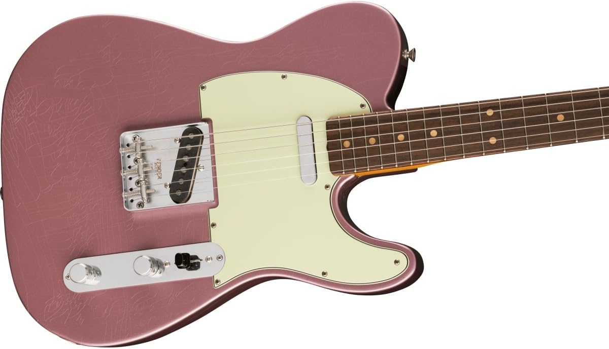 Fender Limited Vintera II Road Worn '60s Telecaster Electric Guitar - Burgundy Mist, Rosewood Fingerboard