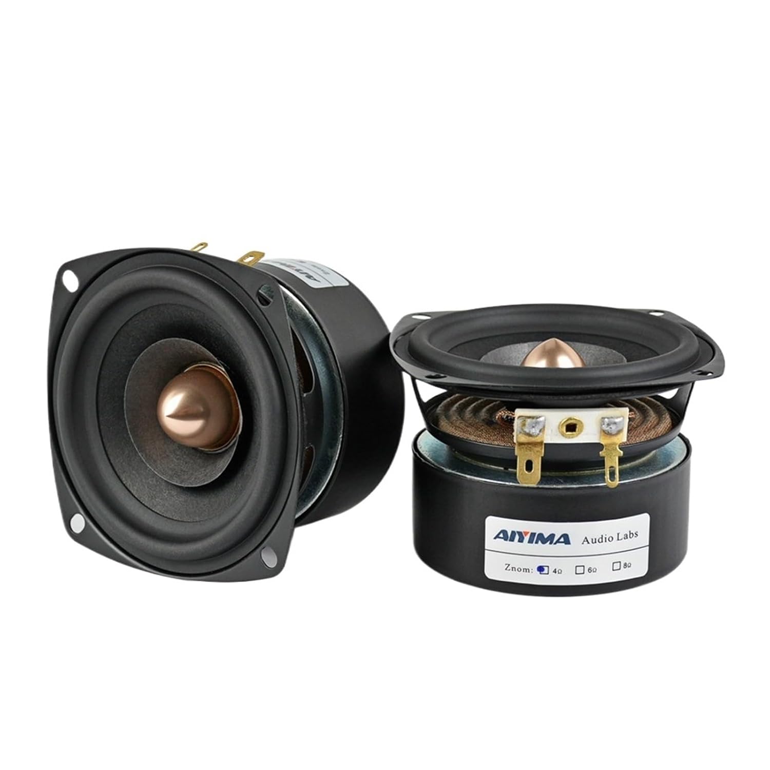 2Pcs 3 Inch 4 Ohm 8 Ohm 15W Audio Speaker Full Range Sound Speaker HiFi Bullet Treble Midrange Bass Loudspeaker DIY(8 Ohm 15W Speaker)