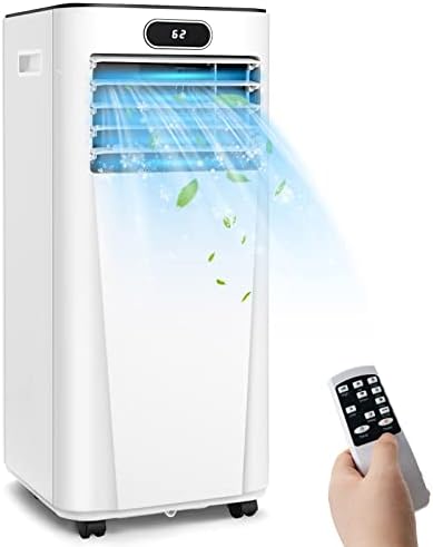 GOFLAME 10000BTU Portable Air Conditioner, 3-IN-1 Air Cooler & Dehumidifier with Remote Control, Sleep Mode, 2 Speeds and 24H Timer, Air Cooling Fan for Home & Office, White