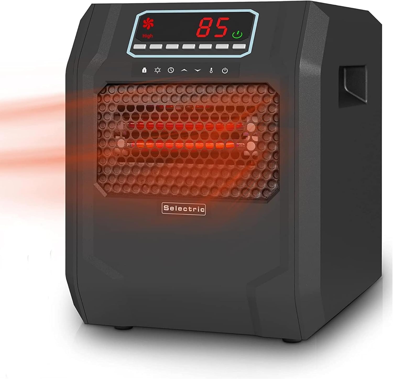 VOLTORB Portable Indoor Electric Space Heater w/ Cord, Remote, and 3 Heat Settings, 1500W