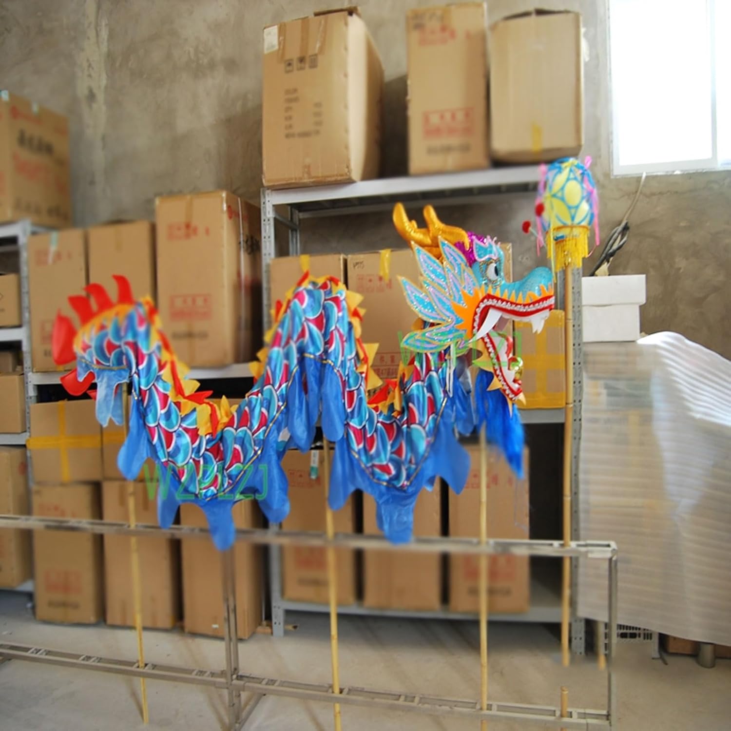 Dragon Dance Costume Props for 4 Players - Chinese New Year Performance Accessories for Outdoor Activities