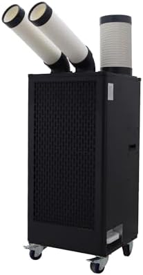 220V Industrial Air Conditioner Outdoor Air Conditioning Fan Equipment Double Tube 780m³/h Black