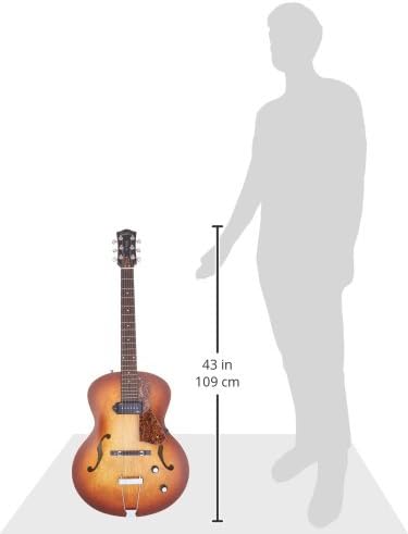 Godin 5th Avenue Kingpin P90 Jazz-Style Acoustic Electric Guitar Bundle , Cognac Burst