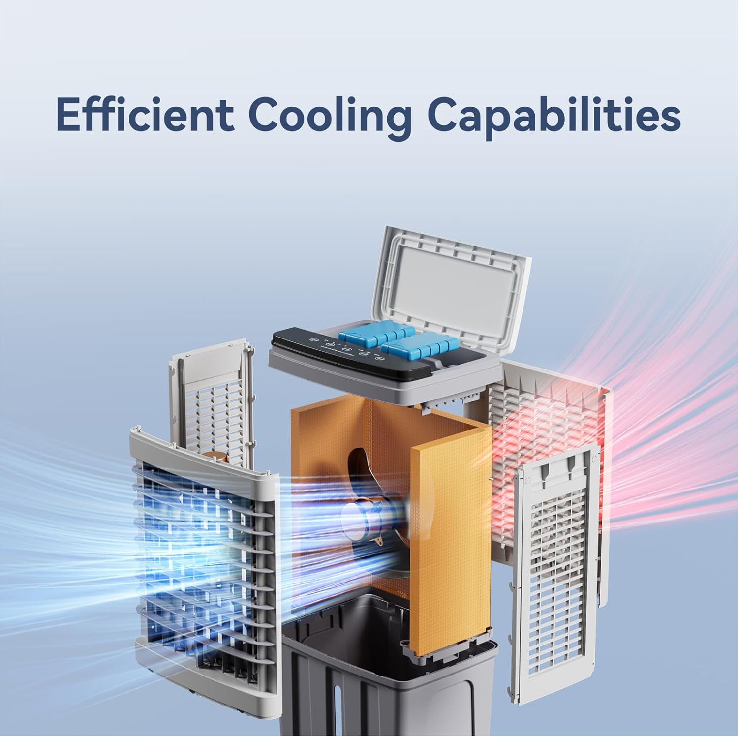 Evaporative Air Cooler, 3-IN-1 Portable Air Conditioners with 2353 CFM, Swamp Cooler with 9.2 Gallon Water Tank, Remote & Touch Control, 90°+120° Oscillation, Air Coolong Fan for Outdoor Indoor