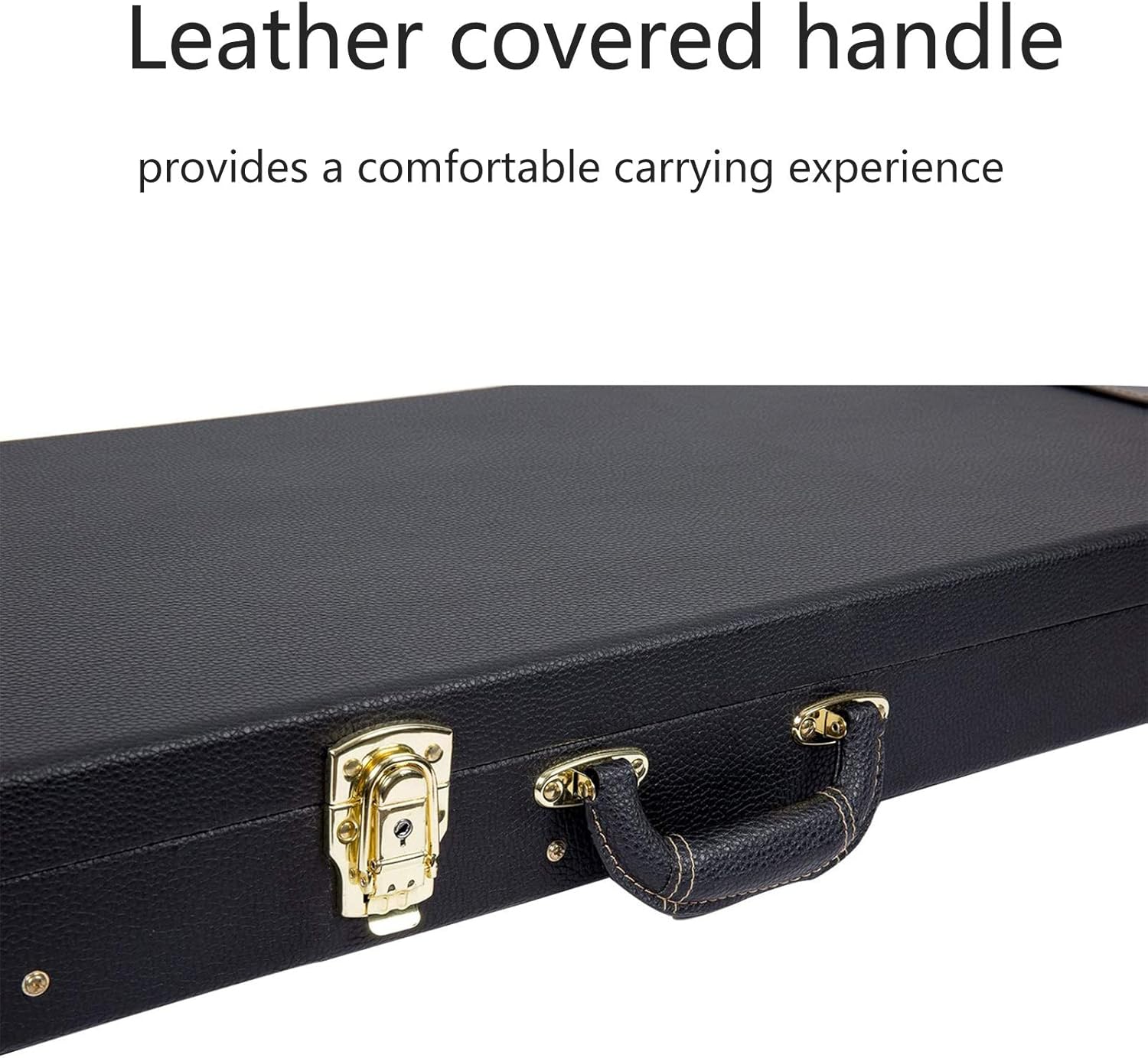 Crossrock Wooden Case for Electric bass Guitars,Black (CRW620BBK)