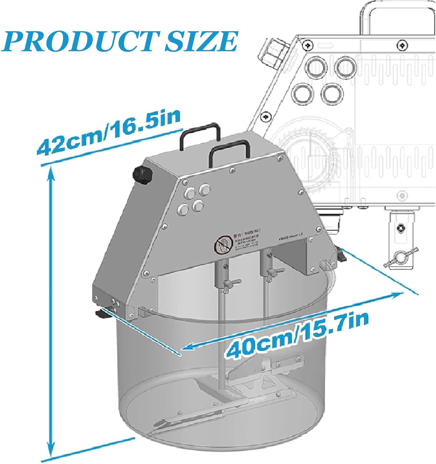 60W Electric Fruit Press Strainer Machine, Commercial Electric Food Stirrer Pot, Stainless Steel Automatic Mixer Machine with Double Stirring Paddle,110V