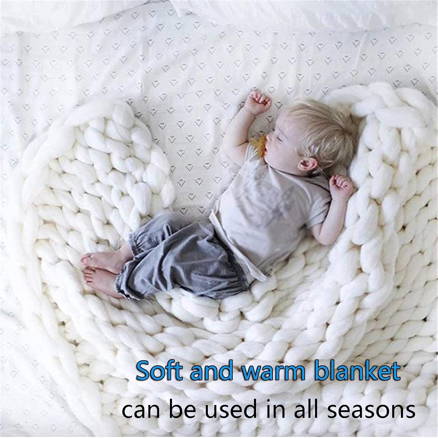 Soft Chunky Knit Blanket, Handmade Knit Blanket, Chenille Handwoven Throw Cozy Warm Blanket, Home Decor, As Sofa Blankets, Baby Air Conditioner Blanket, Photography Blanket,Bedding,Carpets