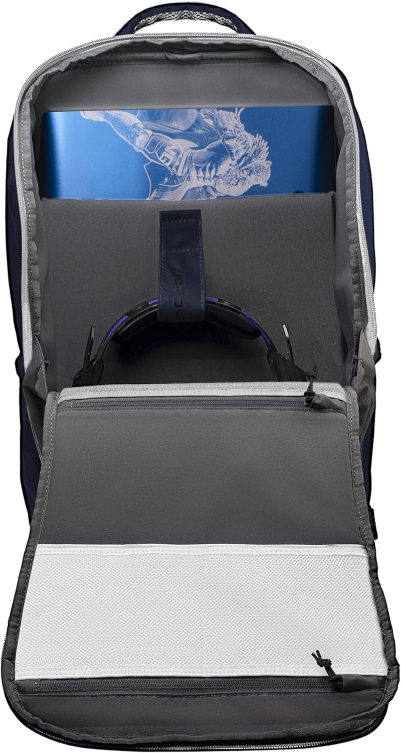 PDP Gaming Victrix Tournament Elite Gaming Backpack By PDP - Fits Gaming Accessories/Fight Sticks/Laptops/Tablets/Headphones, Headset strap, 7 Compartments, Ergonomic Breathable Mesh (Tekken 8)