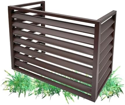 Outdoor Air Conditioner Cover For Outside Units, Aluminum Privacy Fence Panels, Trash Can Enclosure Flower Stand Decorative Air Conditioning Cover, Condenser Protective Cover For Patio Lawn ( Color