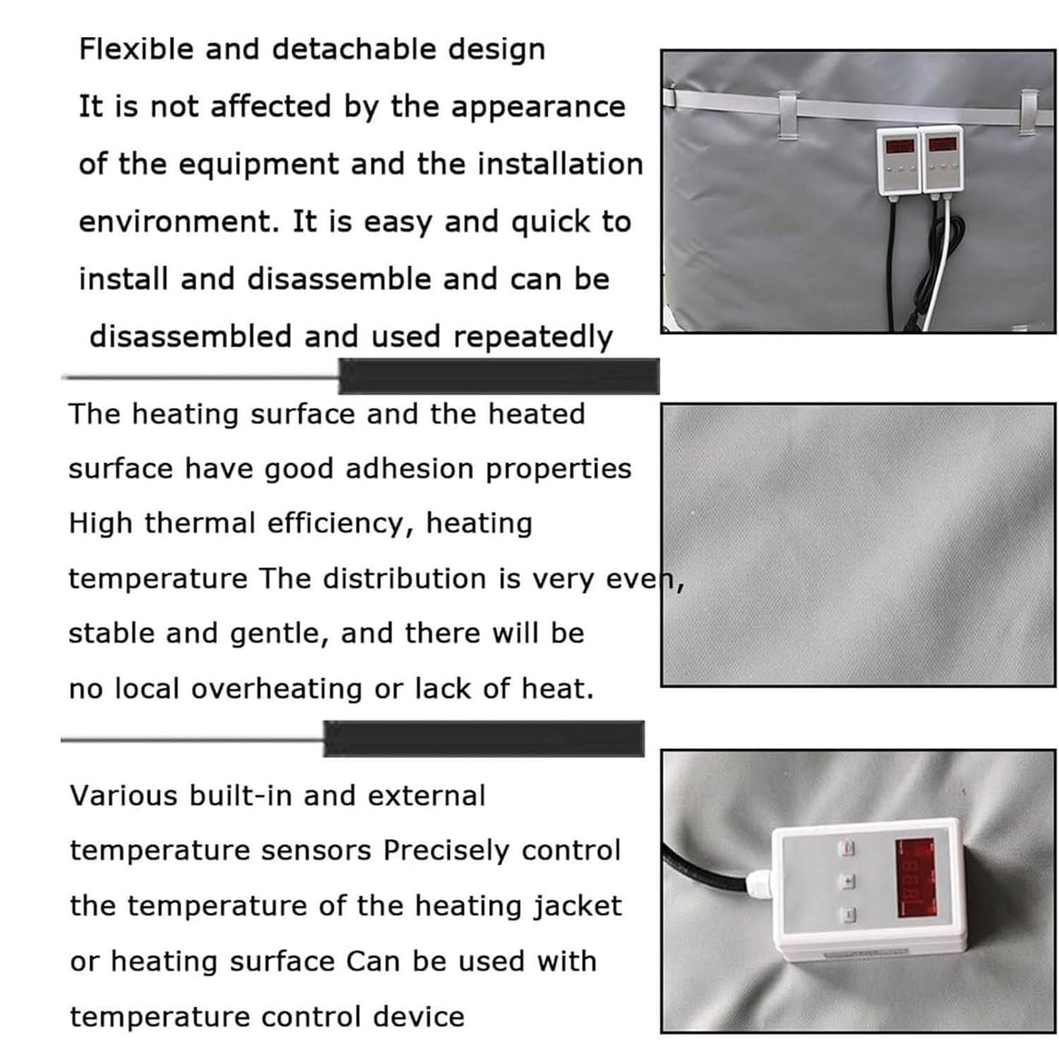 Heating Blanket, IBC Barrel Heater, Oil Drum Electric Heating Machine, with 0~150℃ Temperature Controller,440 X 110cm(B)
