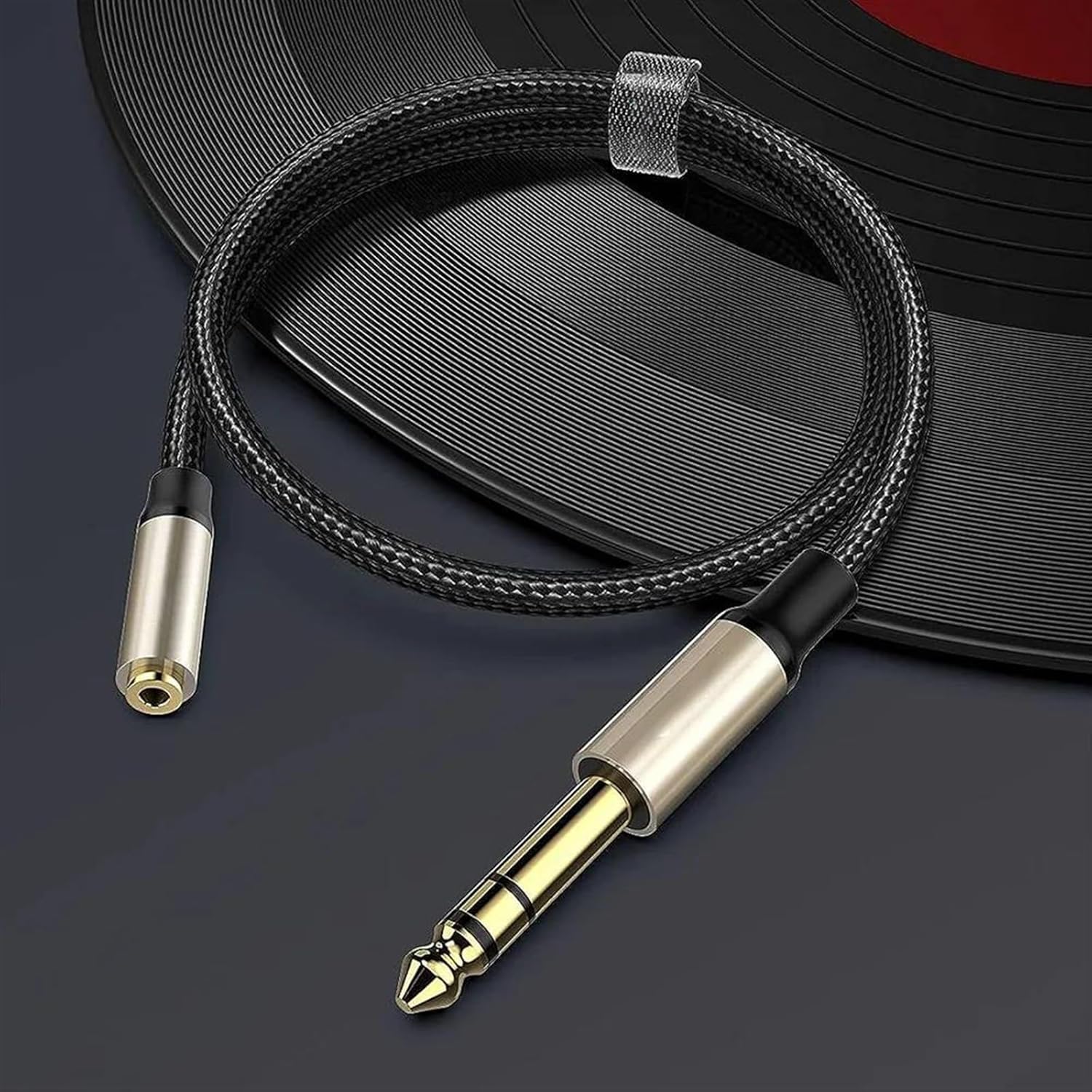 Guitar Audio Cable 6.35mm to 3.5mm Extension Cable 1/4 Male to 1/8 Female Stereo Cable for Guitar Amplifier Keyboard(Pack of 5,2m)
