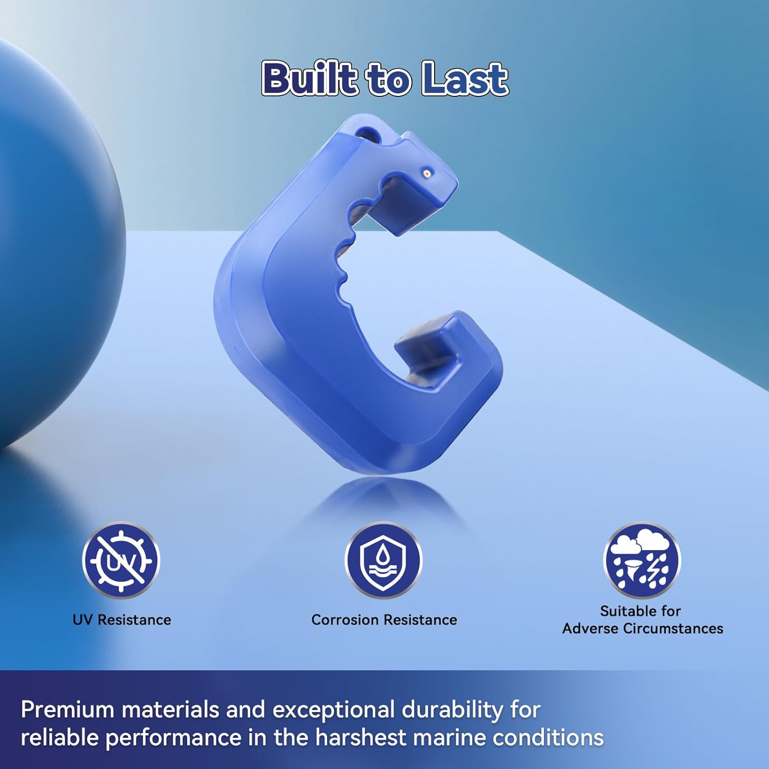 Jet Ski Bumpers for Docking, PWC Fenders Fit Yamaha Jet Skis, PWC Bumpers Waverunner Accessories with Quick Attachment, 2 Pack, Blue