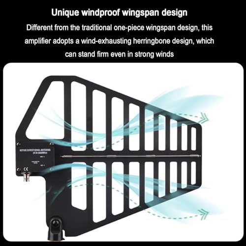 UHF Wireless Antenna Distribution System with 16 Channels Microphone Signal Amplifier and Active Directional Antenna, Ideal for Stage and Live Performances