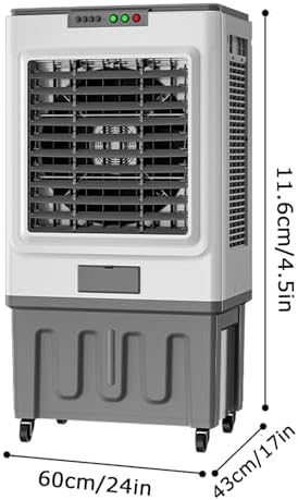 Portable Air Conditioner, Oscillating Tower Fan with Remote, Evaporative Air Cooler with 3 Wind Speeds, Cooling Fan Air Conditioner for Room Office(D)