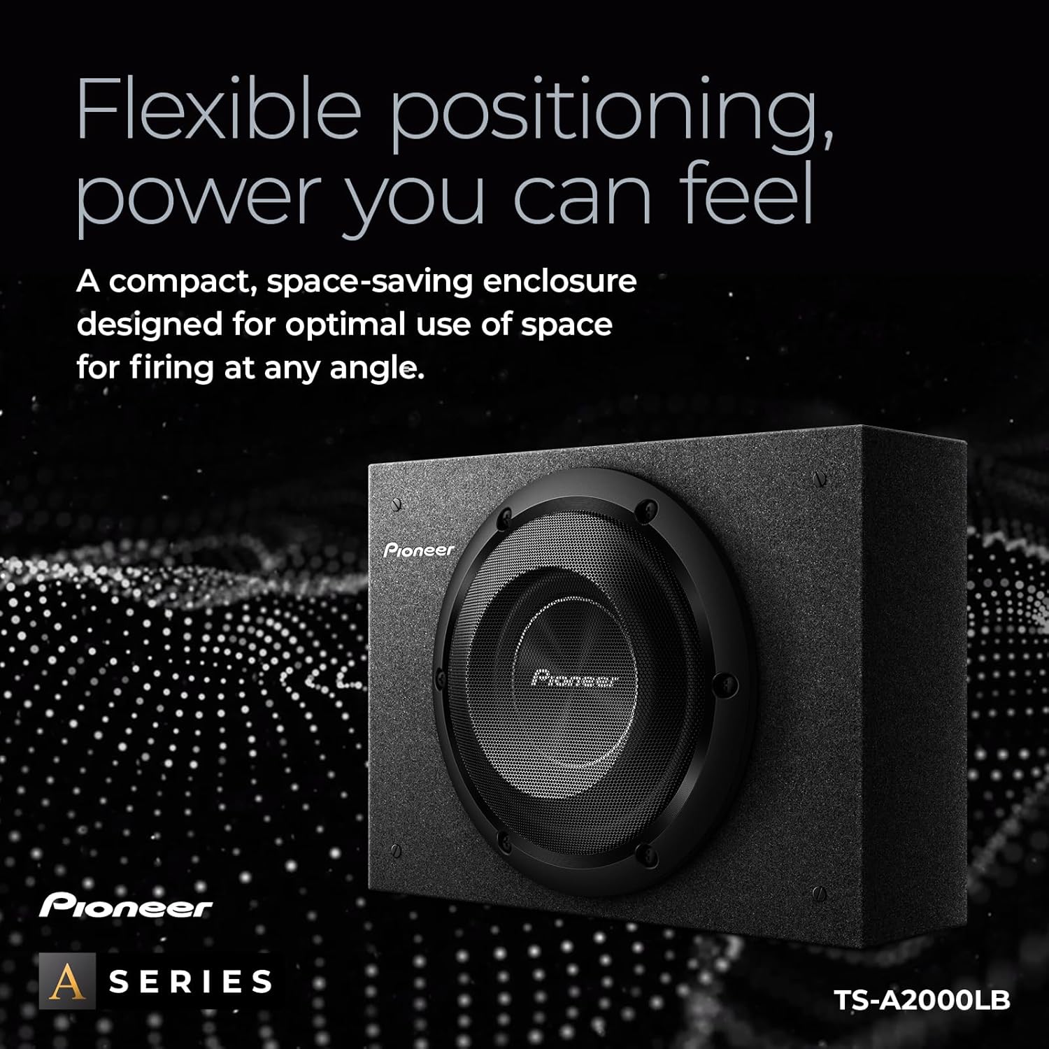 PIONEER A-Series TS-A2000LB 8” Subwoofer – 700W Max, Pre-Loaded Shallow-Mount Design, Deep Bass in Tight Spaces, Easy Installation, Enclosure Included