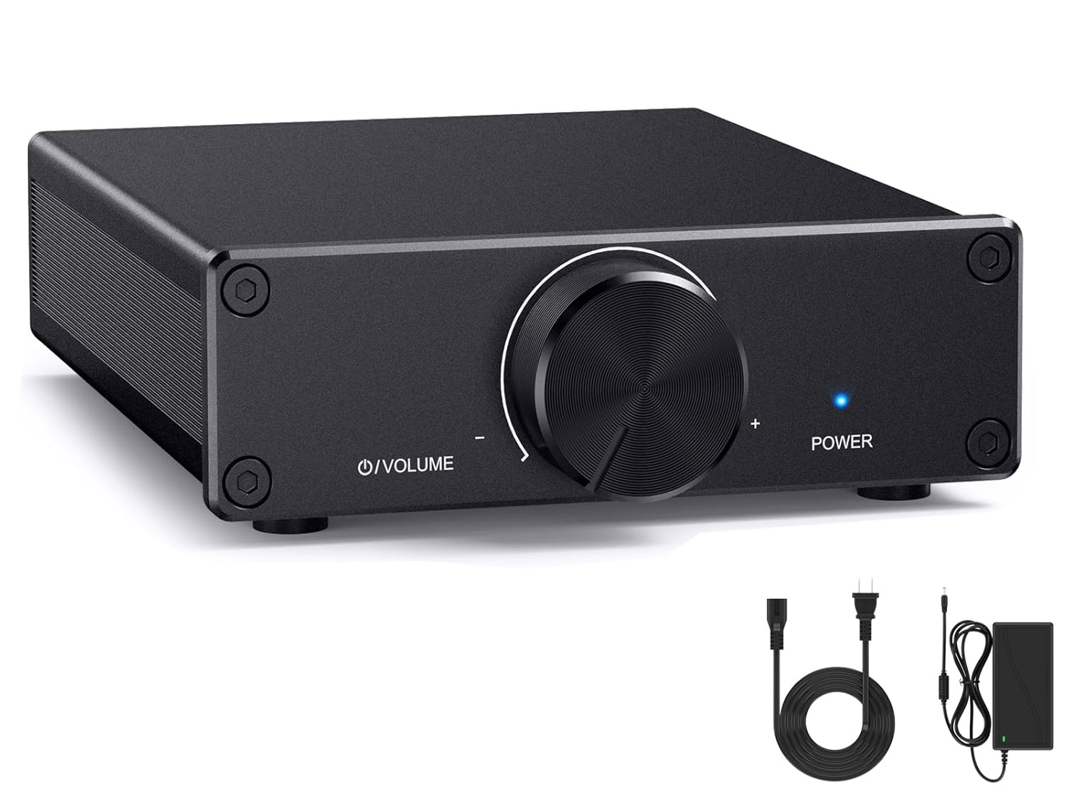 TPA3255 HiFi Class D Power Amplifier, 300W×2 Stereo Amplifier 2 Channel Audio Component with Innovative Heat Dissipation, for Home Theater, Outdoor Setups & Bookshelf Speakers, DC 32V Adapter Included