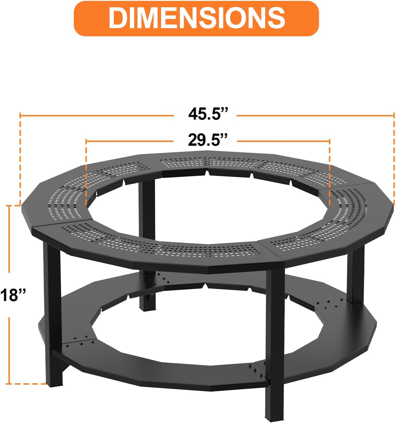 BQMAX FirePit Heat Deflector and Surround Tabletop for Solo Stove Yukon 27