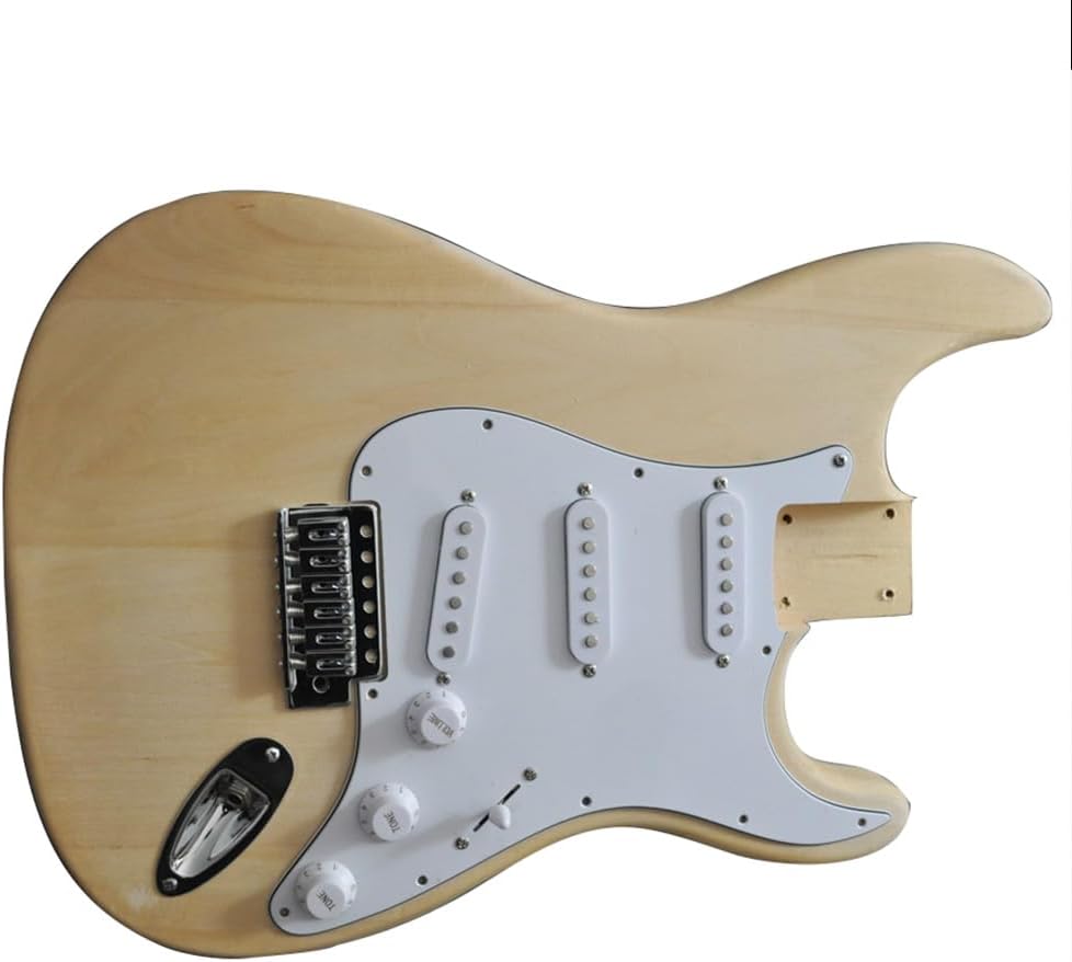 RSW DIY Electric Guitar Kit for Adults – Build Your Own ST-Style Guitar with Basswood Body, Maple Neck & Fingerboard, SSS Pickups, Pre-Wired Electronics, Tremolo Bridge, 25.5'' Scale, Bolt-On