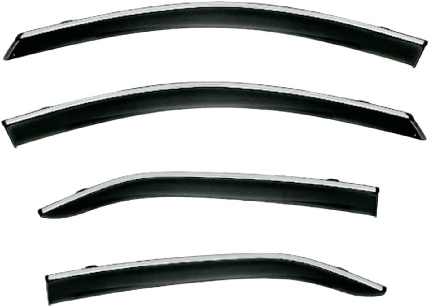 Window Deflectors for Toyota Camry MK6-XV40 2006-2011, Sun Rain Guard Window Visors Vent Shades with Bright Stripes Car Accessories