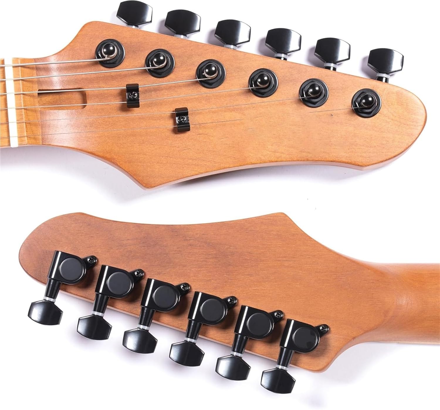 Beginner Electric Guitar Kits Solid Electric Guitar Metallic Finish Poplar Body Maple Neck Fretboard(Green)