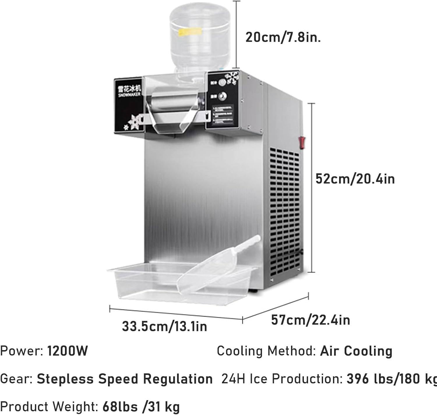 Commercial Korean Kakigori MesinIce Shaver Bingsu Making MachineColor Shaved Ice MachineCone Ice Cream Machine Shaved Ice EquipmentShaved Speed Adjustable Machine