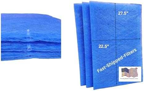 Fast-Shipped-Filters 3 Pack 24x30 Replacement Filter Pads Compatible with PremierOne Pure Flo MS-2430 Air Cleaner 24x30 Refill Blue