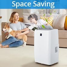 Garvee 12000 BTU Portable Air Conditioner - Remote Control, 3 in-1 Cooler, Dehumidifier & Fan, Mobile with Rolling Wheels, and Easy Installation Kit