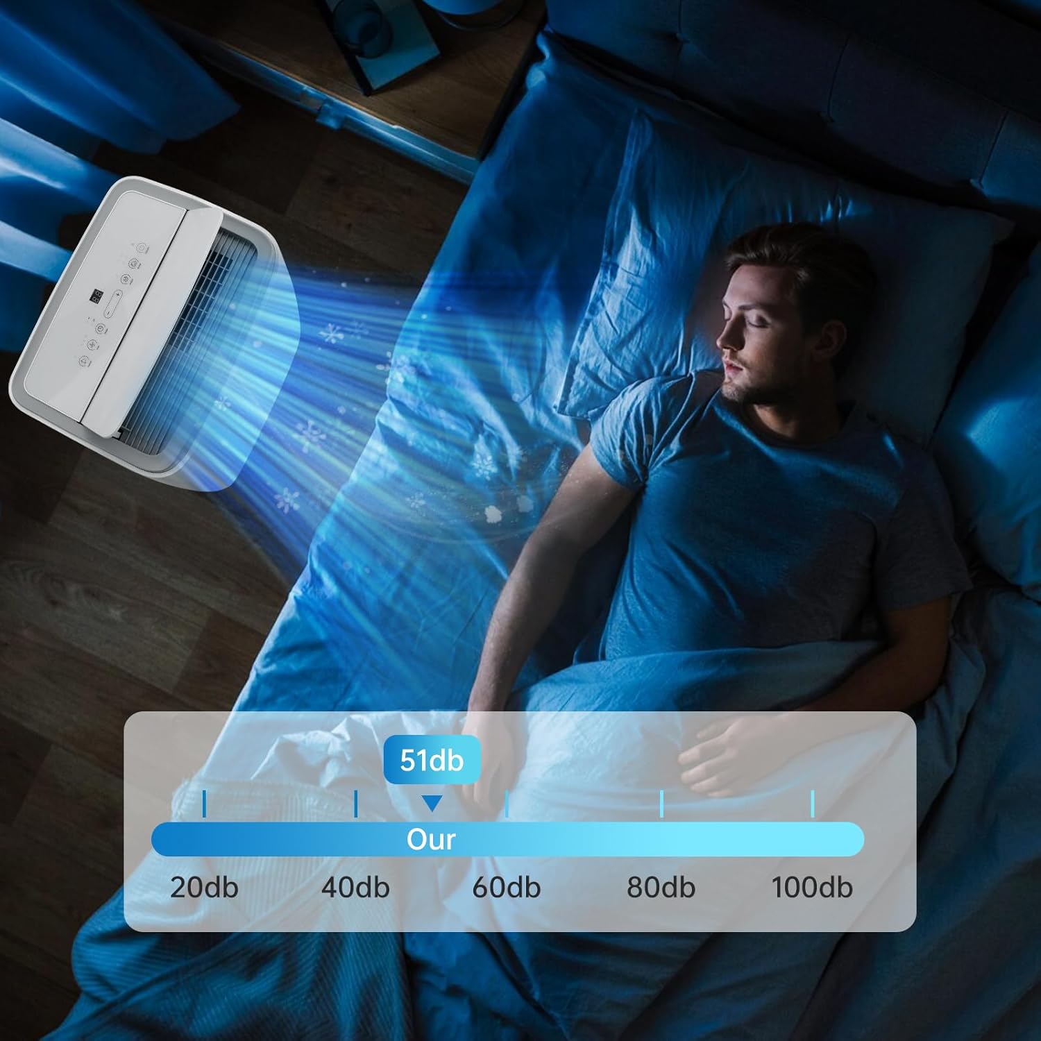 12000 BTU Portable Air Conditioner with Remote Control, Fast Cooling, Quiet Sleep Mode, Timer, Ideal for Rooms up to 550 Sq. Ft.