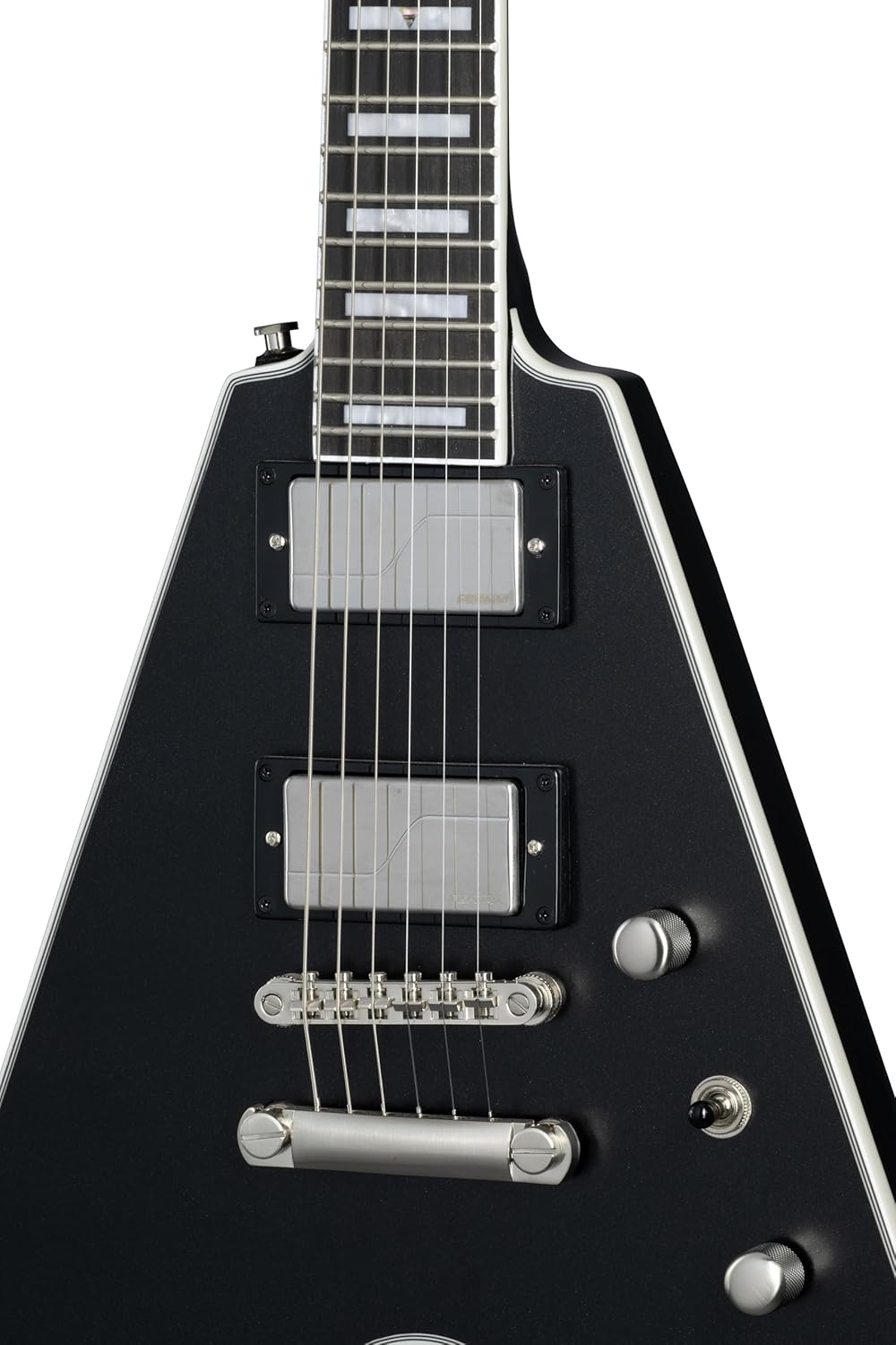 Epiphone Flying V Prophecy, Aged Jet Black Metallic with Bag
