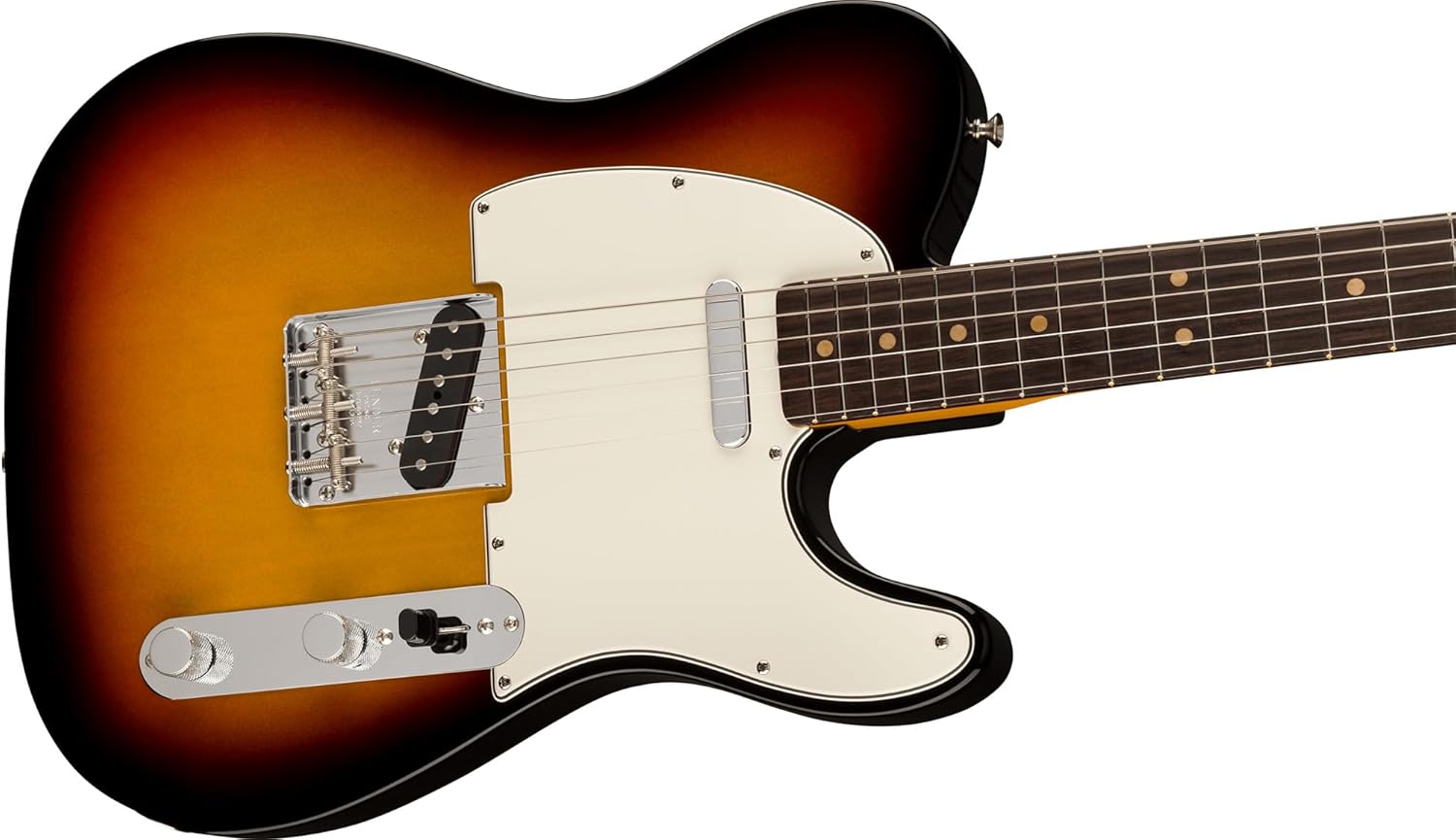Fender American Vintage II 1963 Telecaster - 3-Color Sunburst Bundle with Case, Hat, Strap, Cable, and Guitar Cleaning Kit