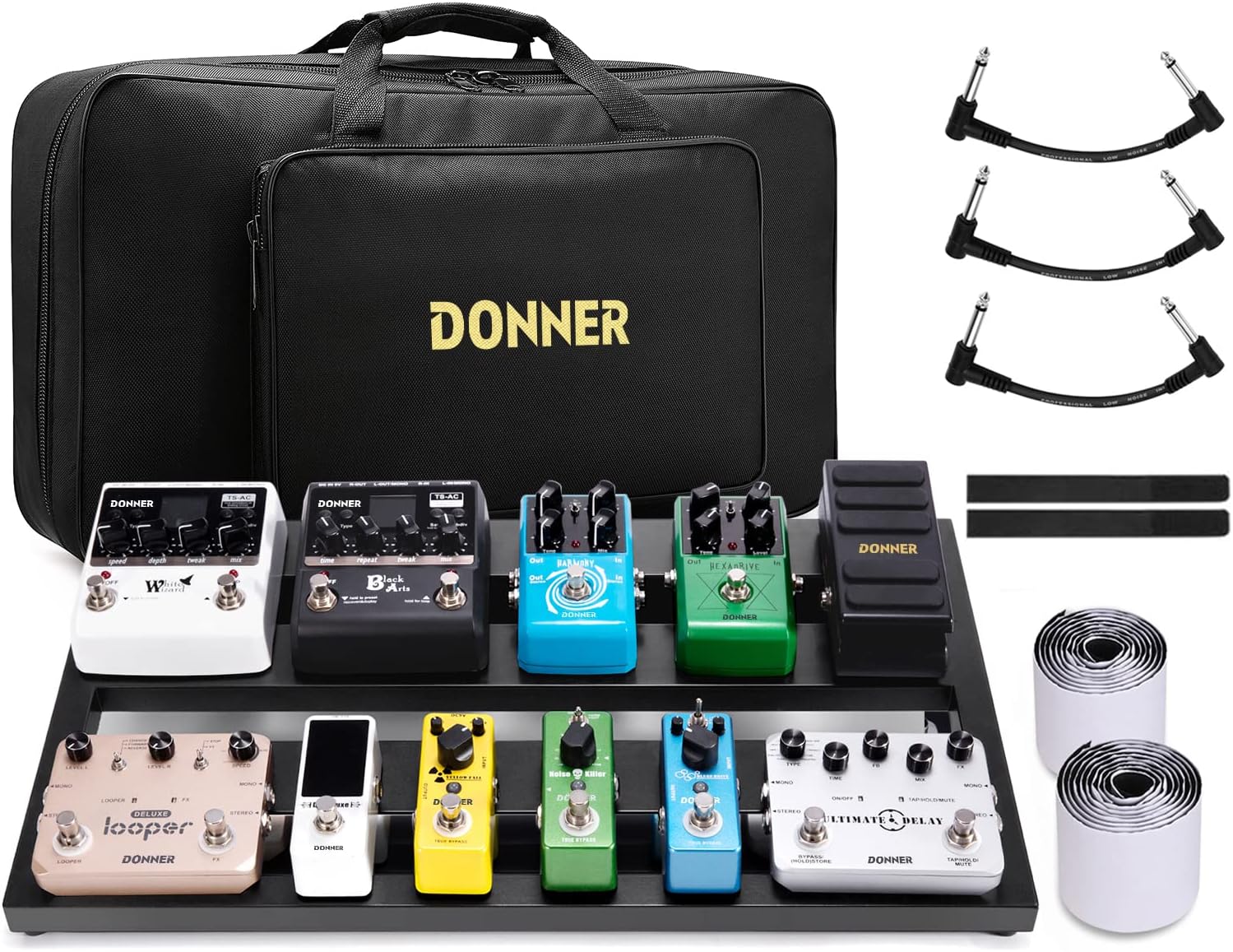 Donner Guitar Pedal Board Bundle 6 Inch Guitar Patch Cable