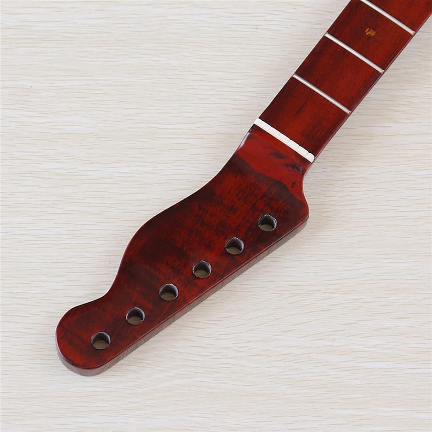 ZUZU Maple Electric Guitar Neck One Piece Wood Grossy Guitar Arm 21 Frets Unfinished Guitar Neck