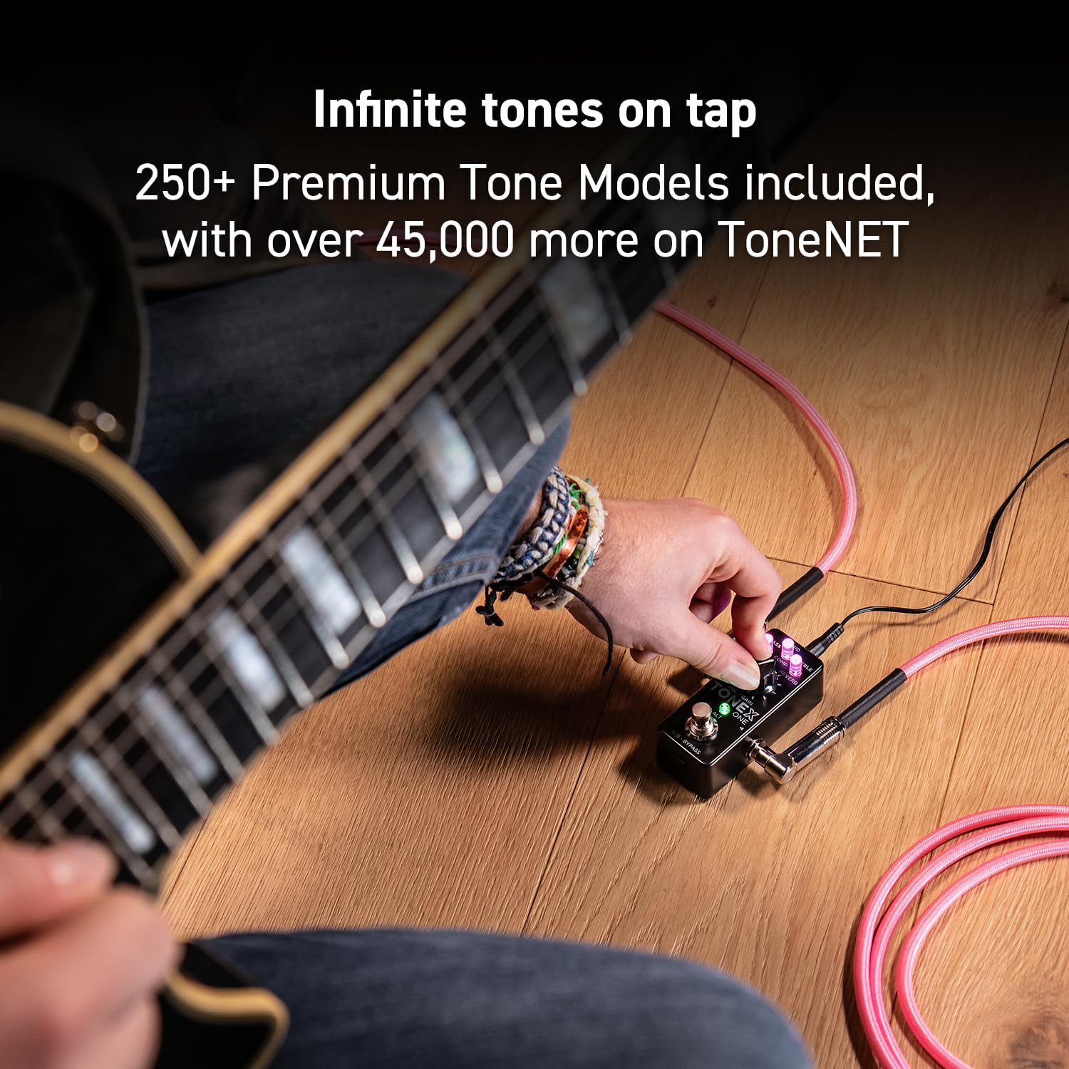 IK Multimedia TONEX One AI multiFX micro-pedal: Tone Model any electric guitar amp, guitar pedal, distortion pedal, overdrive pedal or other guitar effects