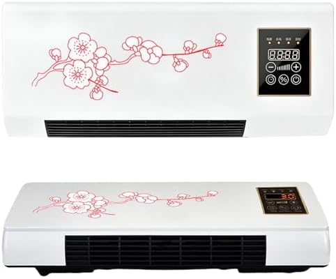 Portable Air Conditioner 2 In1 Mini Wall Mounted Smart Cooling and Heating Air Conditioner Fan for Bedroom Heater AC Unit Heating System Combo for Bathroom Office, RV(Red)