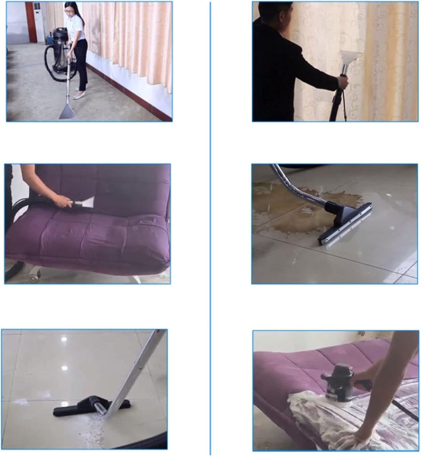 60L Commercial Carpet Cleaner 3 in 1 Multi-Purpose Wet Dry Vacuum Cleaner for Carpet and Hard Floor, 110V Heavy Duty Dust Cleaner Sofa Curtains Carpet Cleaning Machine Wet Dry Carpet Extractor