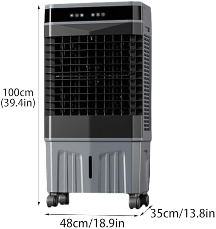 Portable Air Conditioners, Evaporative Air Cooler with Big Water Tank and 3 Speeds, Personal Swamp Air Cooler for Rooms Office(48 * 35 * 100cm)