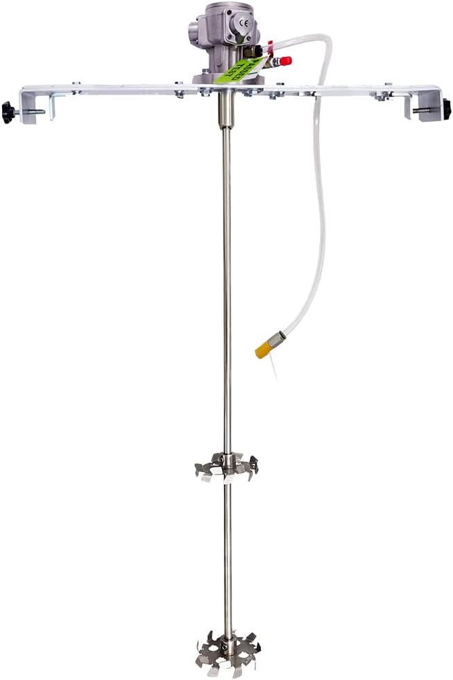 COSMOSTAR 1/8HP 55 Gallon Pneumatic Agitator Adjustable Drum Bucket Paint Mixer| Pneumatic Bracket Mixer, Paint Stirring Machine Bracket Air Agitator Paint Mix Tool, Tank Barrel Air Mixer