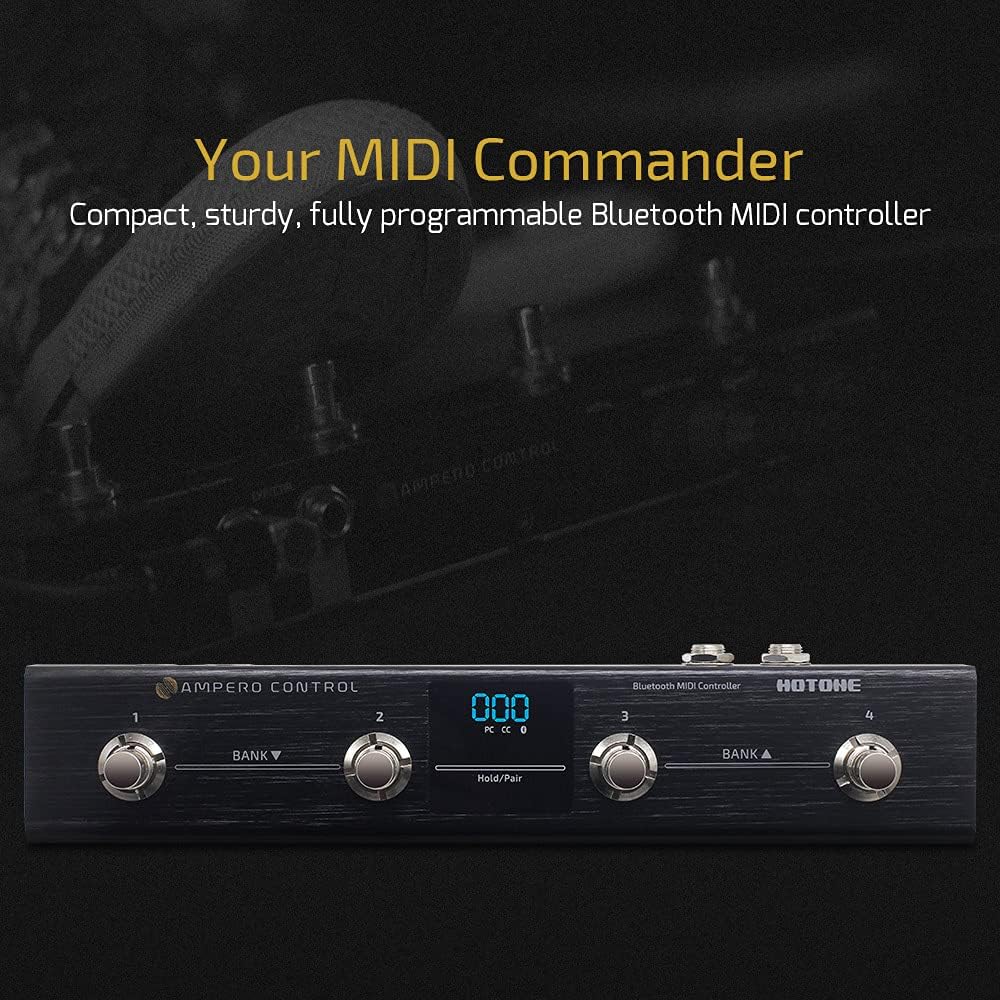 VALETON GP-200R + MIDI Foot Controller Hotone Ampero Control bundle - Multi-Effects Guitar/Bass Pedal with Expression, FX Loop, MIDI, Amp Modeling, IR Cab Simulation, Stereo, USB Interface