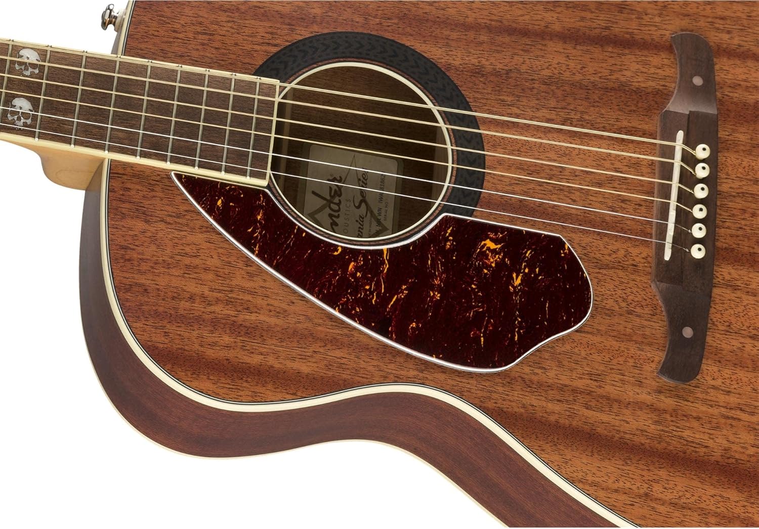 Fender Tim Armstrong Hellcat Concert Acoustic-Electric Guitar - Left-Handed Natural Bundle with Strings, Strap, Picks, and Austin Bazaar Instructional DVD