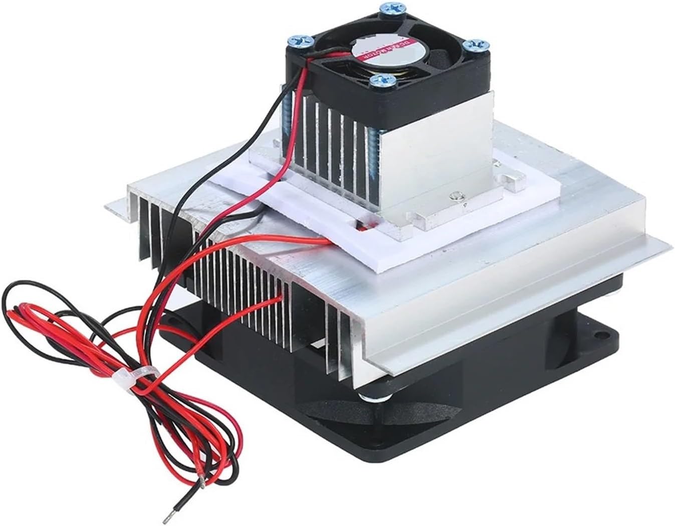 DC12V 12A 60W Cooler Water-Cooled Aluminum Radiator + Fan TEC1-12706 Semiconductor Air Conditioner Cooling Lucky