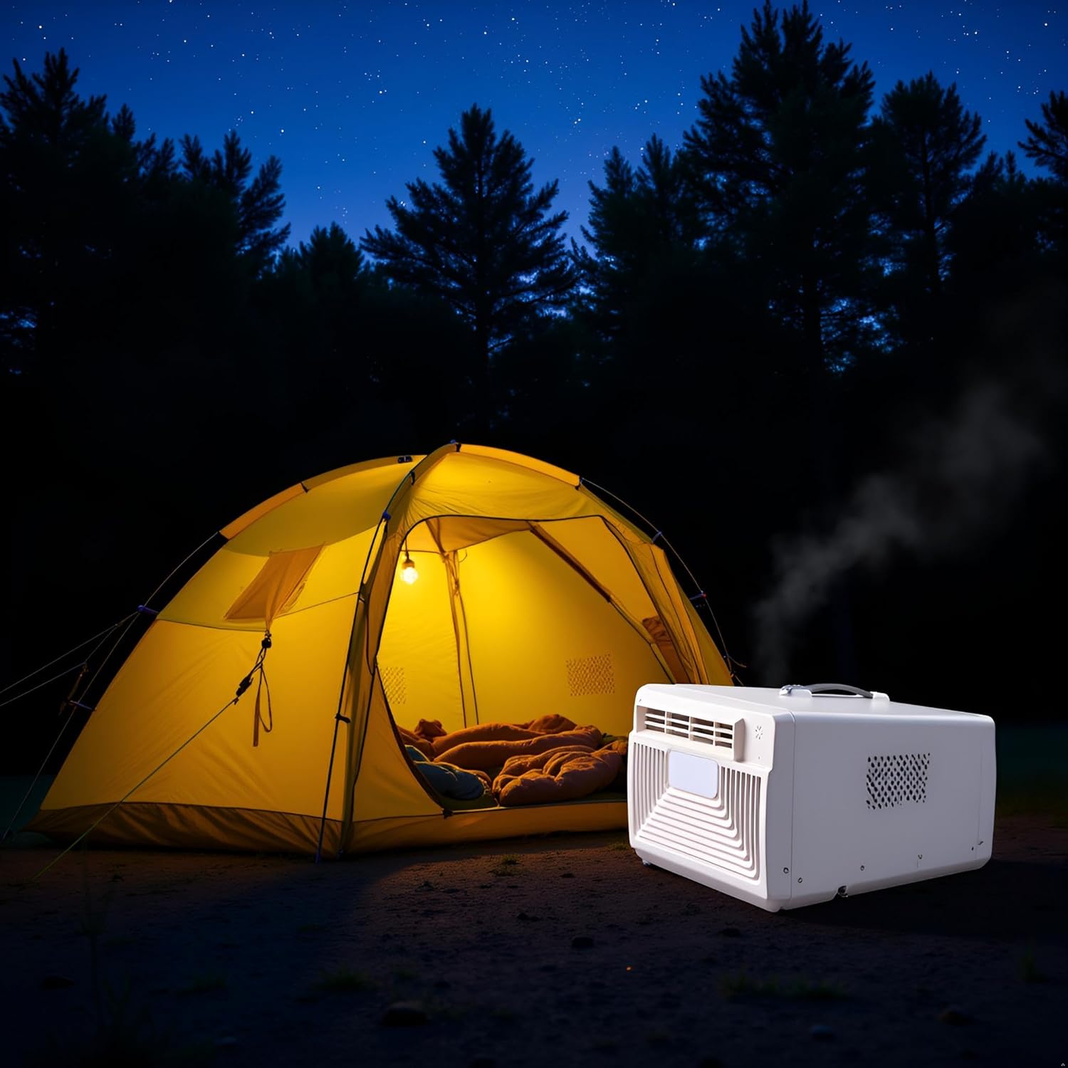 110 V Electric Portable Air Conditioner Mini Outdoor Camping Tent AC Kit for Camping Tent, RV, Car, Truck, Van Mixizap