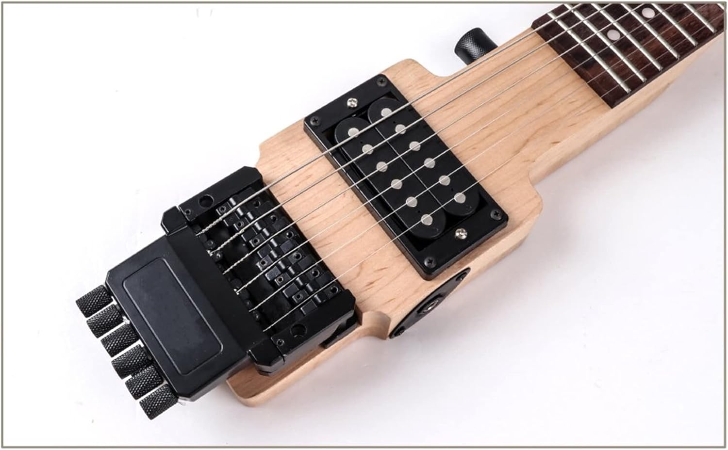 New Headless Travel Silent Electric Guitar Electric Guitar Neck (Color : Brown)