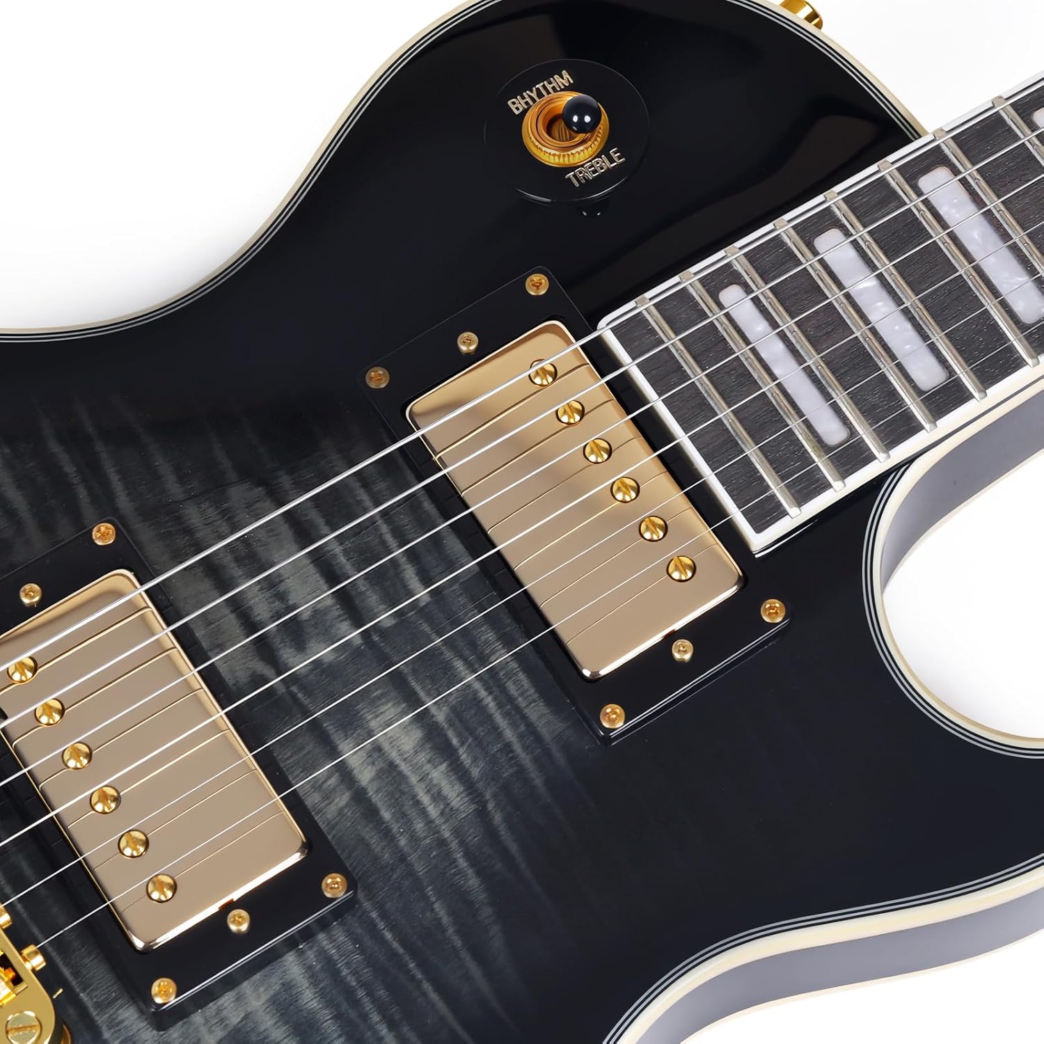 LP Electric Guitar Solid Body Electric Guitar Mahogany Neck Rosewood Fretboard Mahogany Body Stainless Frets Electric Guitar(GTLP-LM1-black)