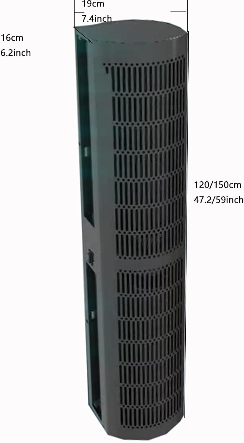 23-inch, 35-inch, 39-inch Black Commercial Thin Door Air Curtain Machine, High-Efficiency Energy-Saving Natural Wind(150cm(59inch))