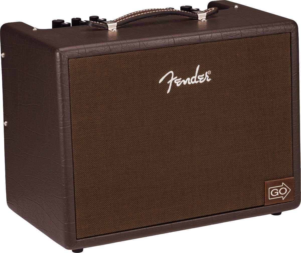 Fender Acoustic Junior Go Guitar Combo Amplifier Bundle with Cable, Austin Bazaar Exclusive 12-Pack Picks, and Instructional DVD